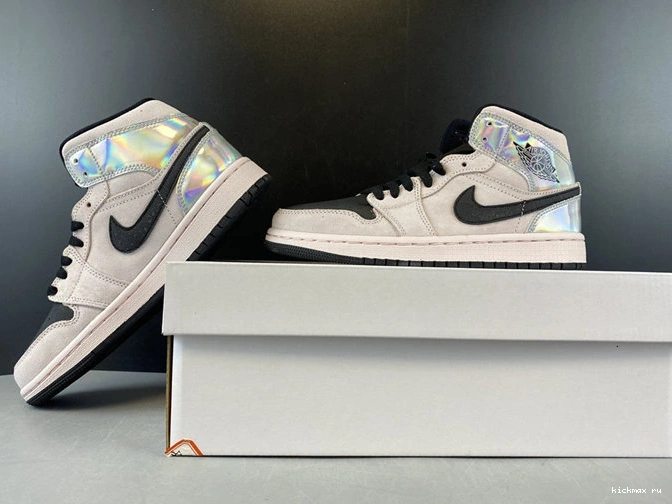 Cheap MAX ComfortFit Powder Iridescent 3746 Jordan1 Mid Dirty BQ6472- 1024